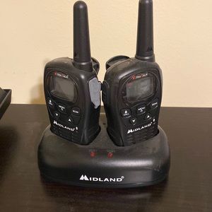 Midland walkie talkie extra talk with charging base